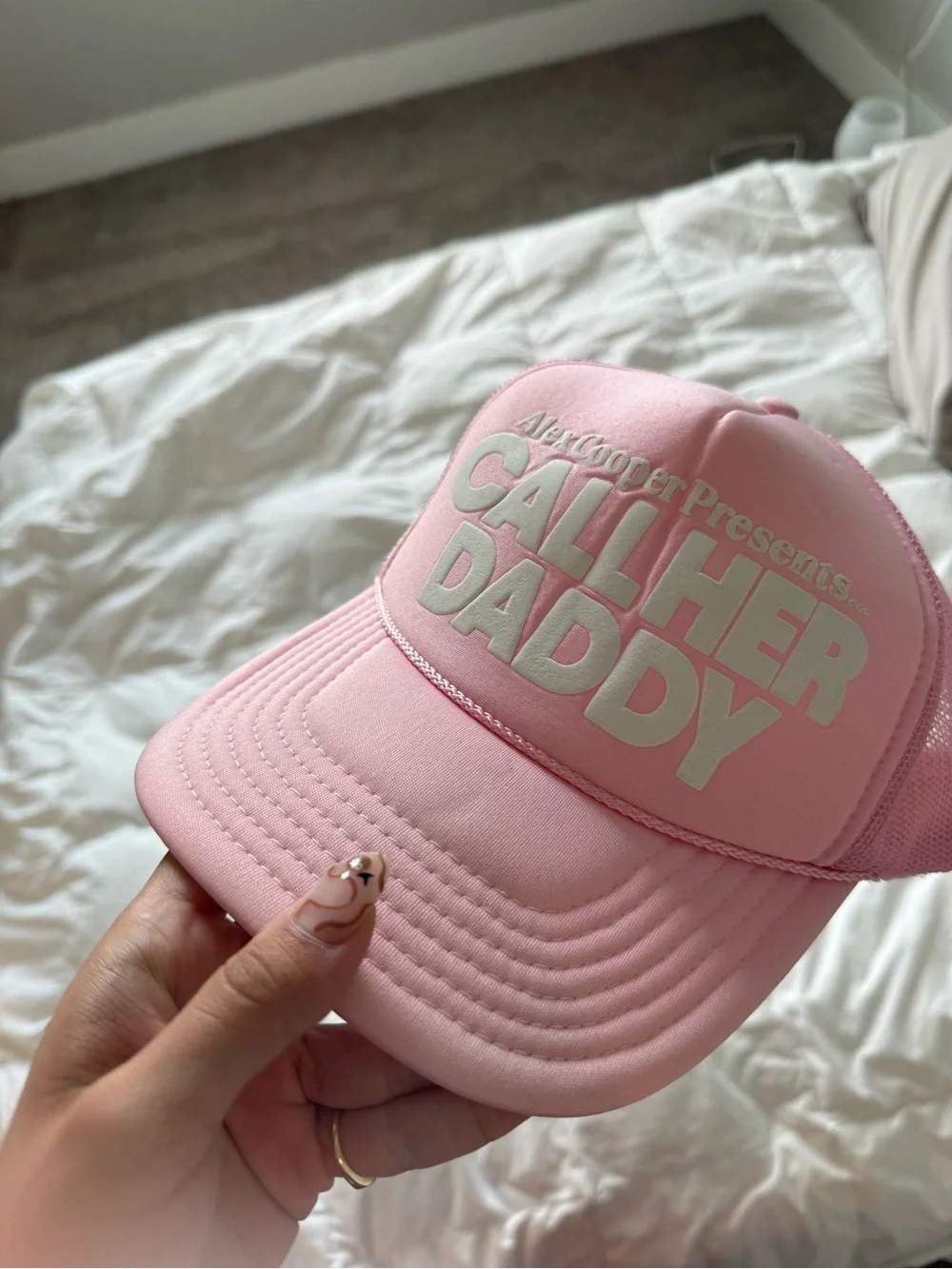 Baby Pink Call Her Daddy hat from original tour